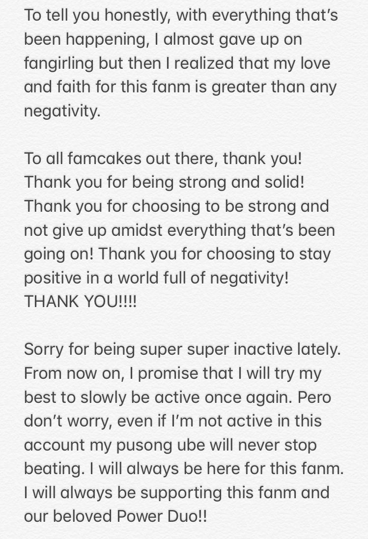 kierviluvs's tweet photo. to my dear famcakes, I hope that you’ll take time to read my open letter for you! sorry for being madrama again HAHAHAHAHHAHA

happy second anniversary famcakes! may our purple hearts continue to beat purple! iloveyou!!!

TwoYears WithCkAndVivoree https://t.co/6OooldGLFs