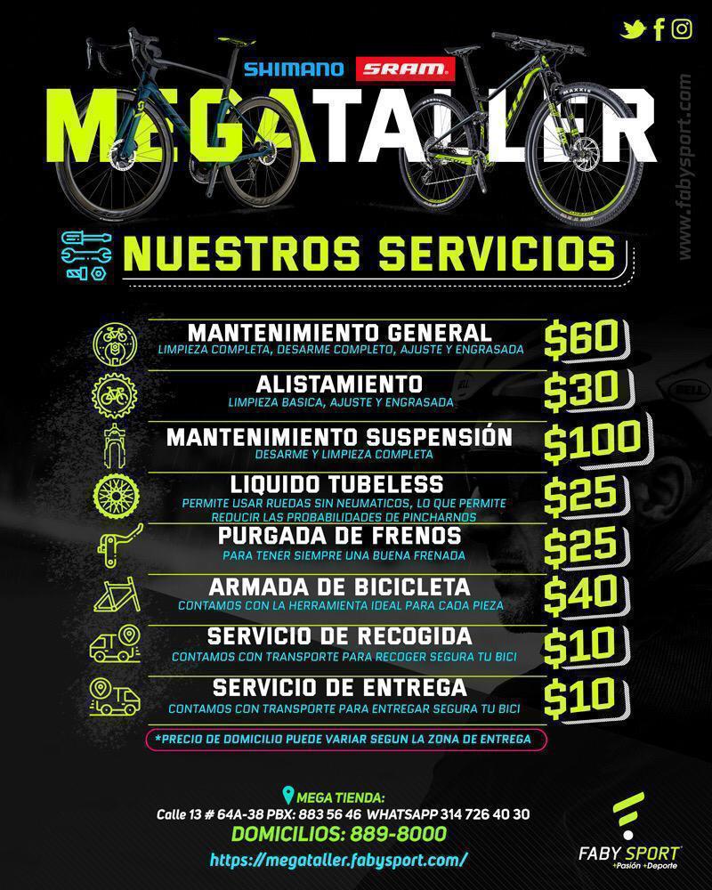 FabySport's tweet photo. En el #MegaTaller de #FabySport tu bicicleta estará en las mejores manos, te la recogemos en tu casa y te la devolvemos como nueva.
Avda Paso ancho con 64A https://t.co/wRTVr4UAM4