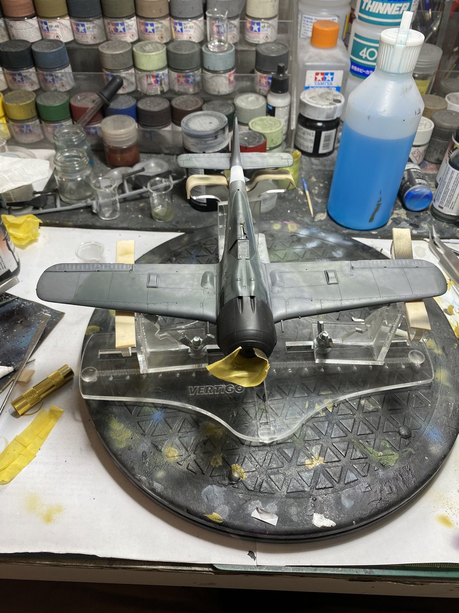 bulldogscalem's tweet photo. Progress
✈️ FW-190 A-8
📏1/48
🛠Tamiya
🎨 Tamiya Paints and UMP black primer exterior primer @MrHobby_GWS black primer 1500 paint
MR paints 64, 65
#wip #workinprogress
#scalemodel #scalemodelling #scalemodeling #scaleairplane
#scalemodelkit #scalemodeler @TamiyaUSA https://t.co/WpSeLqdC1k