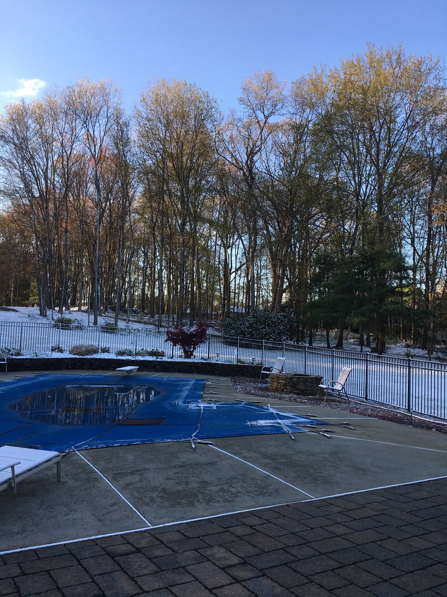 Guess we won’t be planting or opening the pool this Mother’s Day weekend.  #SnowinNJ