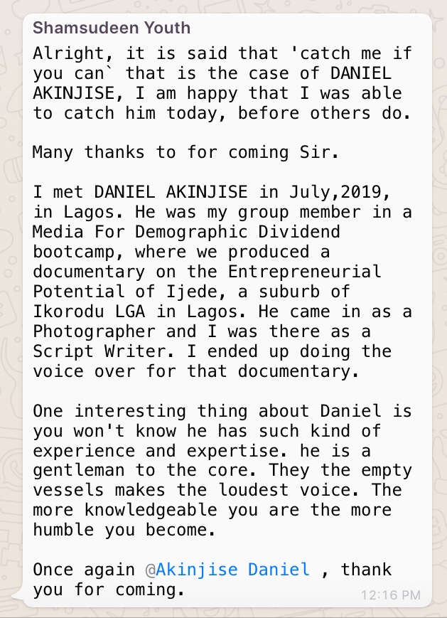 DanielAkinjise's tweet photo. Earlier today, I led a virtual training session with the youths of Glowing Mind/ Gidado on the topic, “How to strategically position yourself for global opportunities “ It was an engaging and insightful session. #empoweredyouths #covid19 # youths #development #tadinitiative https://t.co/BpWRekTVkW