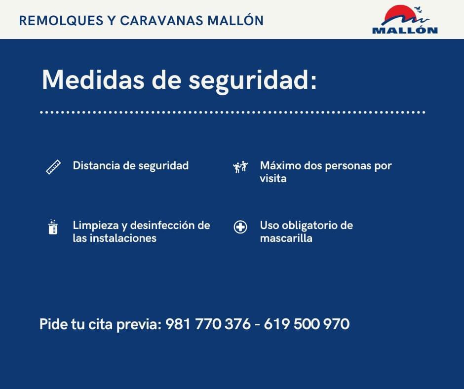 ✍🏻 TOMA NOTA. A partir del lunes 11 volveremos a recibirte en Remolques y Caravanas Mallón en nuestro horario habitual. Recuerda que tu seguridad y la de nuestros empleados es lo más importante y, por ello, adoptaremos las medidas estipuladas por el. ¡TE ESTAMOS ESPERANDO!