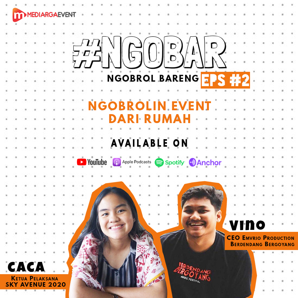 mediargaevent's tweet photo. [RELEASE]

#NGOBAR Eps 02 - Ngobrolin Event Dari Rumah

Utk kamu yang #dirumahaja , kamu bisa mendengarkan melalui platform digital Spotify, Anchor, YouTube dan Apple Podcasts. 

Untuk link digital platformnya ada di bio kami yaa. Enjoy!

#podcast #Mediargaevent #MakeYourEvent https://t.co/dFKGFUvbON