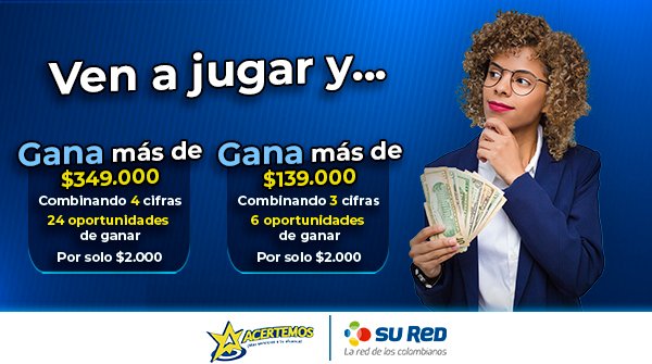 Acertemos's tweet photo. ¿Cuántas oportunidades de ganar con quieres? Vuelve a jugar el #Chance en @Acertemos, ¡no dejes escapar las oportunidades de cambiar tu suerte!

#Acertemos te da #MásServiciosATuAlcance https://t.co/8SvvBLzORA