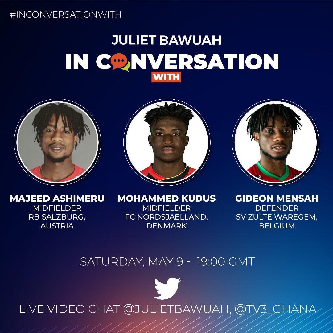 #Kuduspride Tune in to @tv3_ghana at 19:00 GMT to join @MajeedAshimeru , @gideonmensah_14 & myself live & exclusive #inconversationwith @julietbawuah . Keep it locked!!
