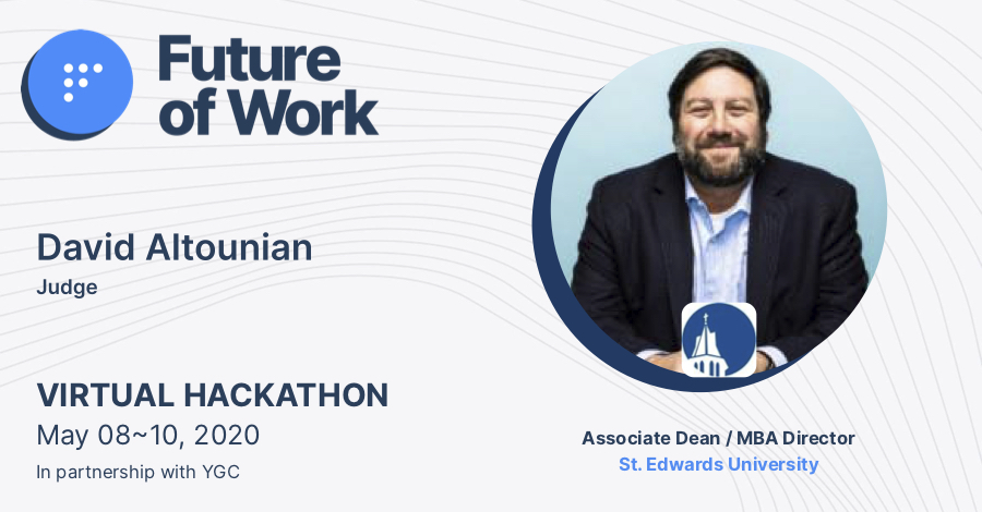 YGCData's tweet photo. Today we roll our out the judges for the Future of Work Hackathon going on right now around the world. We start it off with Austin startup veteran, @daltounian! Thanks for judging our Hackathon, David!

#DiscoverLaunchGrow

https://t.co/fhQV1L2ozl https://t.co/1VYBjLYT83