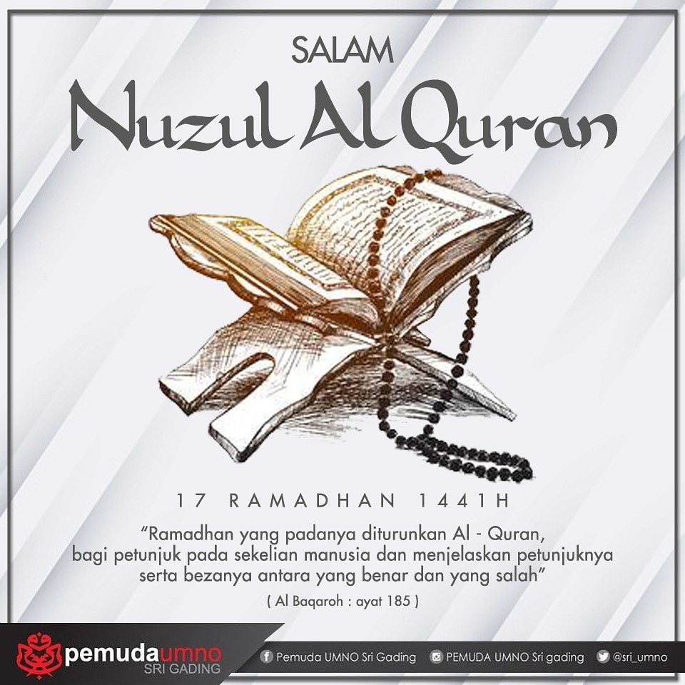 sri_umno's tweet photo. Salam Nuzul Quran

#KitaStaySriGading
#KitaJagaKita
#SriGading1st
#MakmurJohor https://t.co/zezSu3D4f9