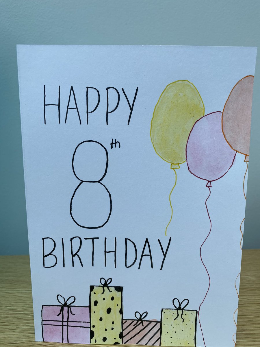 EvasCustomCards's tweet photo. 8th Birthday Card Designed for a little girl 🎂 https://t.co/oSriYNsoJF