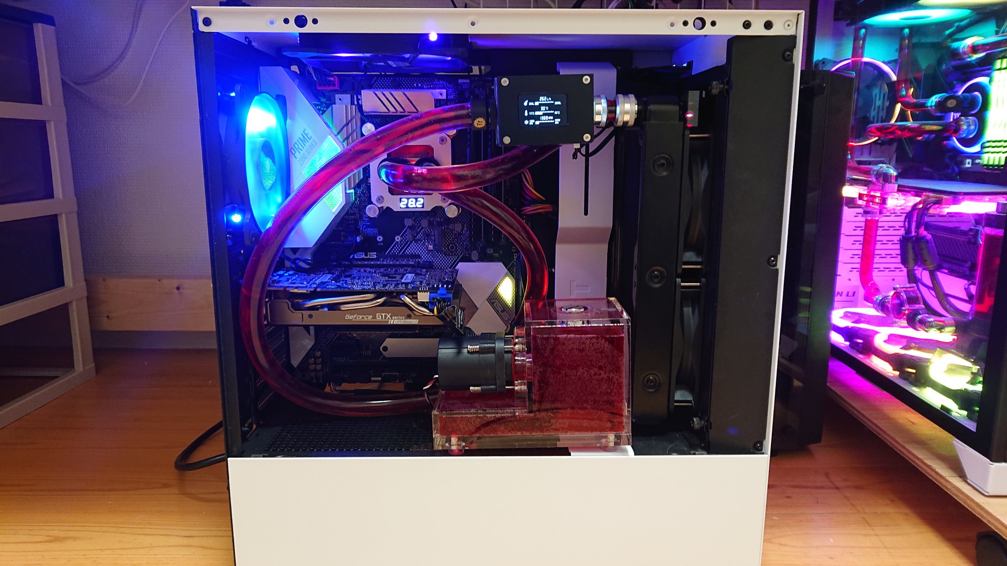 タカヒロ 自作pc ゲーミングpc 本格水冷 Nzxt H510で本格水冷pc完成