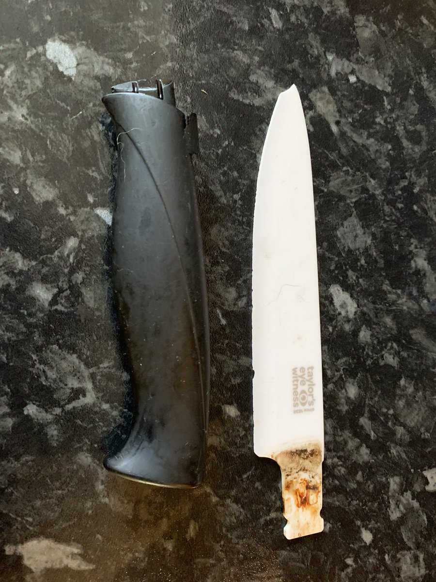 antczakphil's tweet photo. @TaylorEyeW after only a few years my trusted, and most favourite, knife has given up. I guess a funeral will need to be held 😔 #sad https://t.co/o4k2oNVMcH