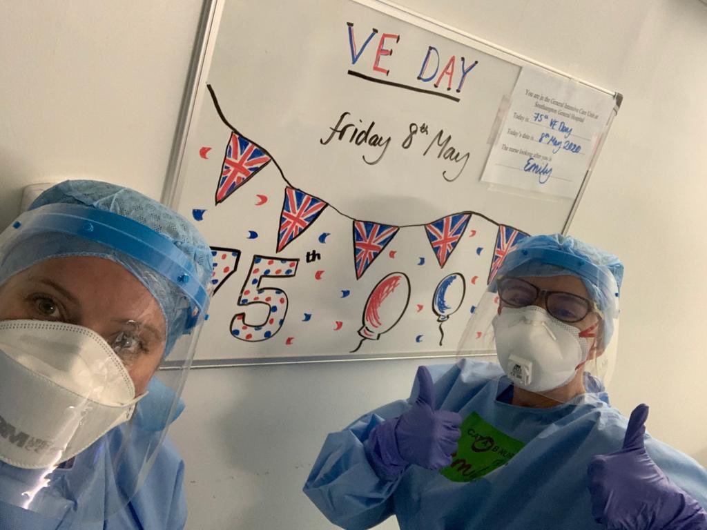 Coops_Em's tweet photo. Whilst crowds gather in street parties and visit the beach over the bank holiday weekend, a friendly reminder that covid ICUs are still a thing and we’d really rather you stayed home #lockdownuk #VEDay2020 https://t.co/Lu6UEs4tmN