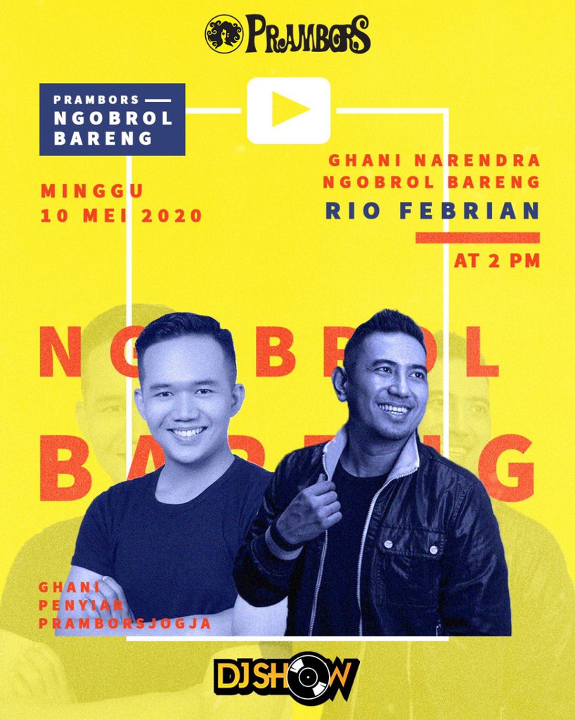 pramborsmedan's tweet photo. "MAAF KU JENUUUUH PADAMUUUU~ LAMA SUDAH KUPENDAM TERTAHAN DI BIBIRKU~" ๐ญ๐ค
โ
BESOK SIANG JAM 2, @ghani__narendra bakalan live bareng @riofebrian25 loh! Penasaran bakalan ngomongin apa? STAY TUNED MAKANYA! ๐
โ
#PramborsWeekendVibez #DengerinPRAMBORSDiRumah https://t.co/rJDhqATfl2
