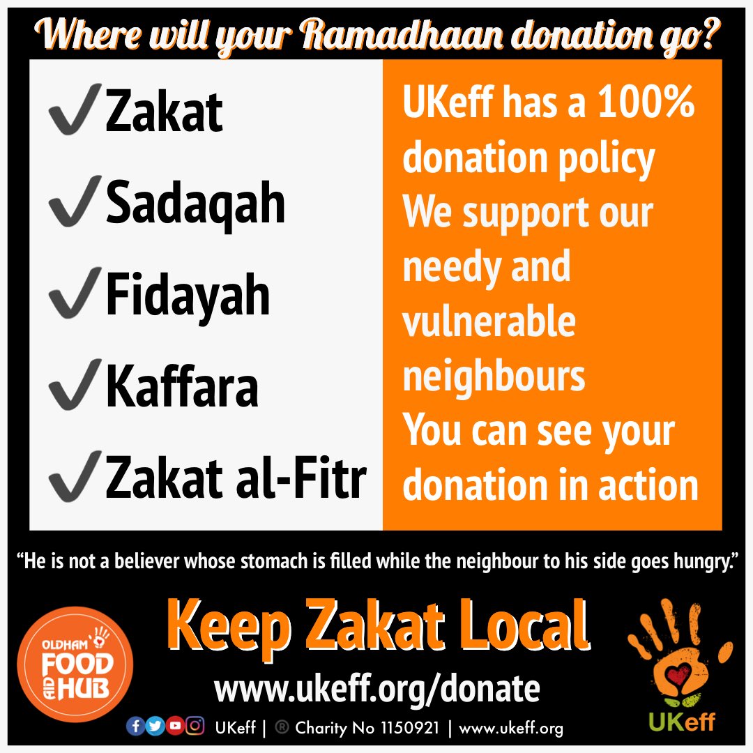 UKEFF_HQ's tweet photo. Where will your #Ramadan #Donation go? Keep #Zakat #Local with #UKeff https://t.co/CKO56SuA6P @oldham_ukeff @ShaidMushtaq @PSAbsHussain @SayeedaWarsi @MabsHussainMBE @Bashman786 @Nasim_Ash @BameConnect @MayorJav @QulzamB @saimanadim24 @OInterfaith @NZF_org_uk @JamillaTweets https://t.co/hlIgPFnw0h
