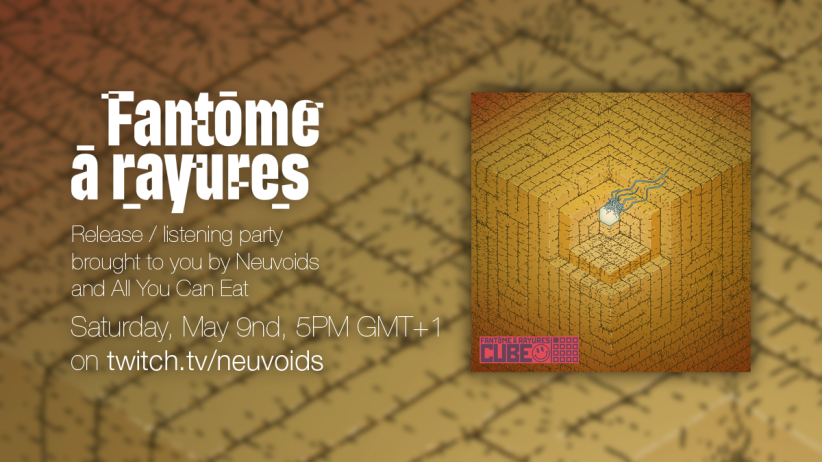 neuvoids's tweet image. Release party of @fantomearayures' new EP "CUBE", brought to you by Neuvoids and All You Can Eat ! A healthy dose of #nanoloop, good tunes and some surprise guests. 

Come dance, ask us questions or chill with us 😃 #chiptune

&amp;gt;&amp;gt;twitch.tv/neuvoids&amp;lt;&amp;lt;