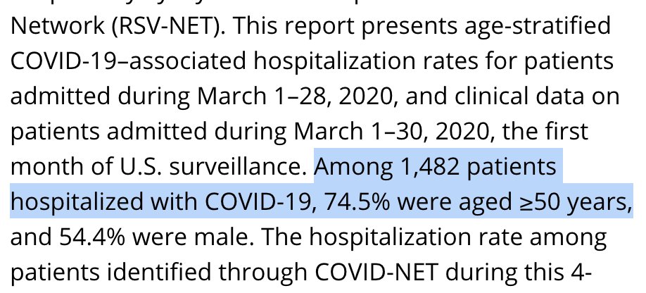 The two largest Western studies I've seen on COVID-19 demographics are below.1) US sample: 25% of hospitalizations were under age 50 https://www.cdc.gov/mmwr/volumes/69/wr/mm6915e3.htm2) UK sample: ~20% of hospitalizations under age 50 (from eyeballing top row of graph below) https://www.medrxiv.org/content/10.1101/2020.04.23.20076042v1