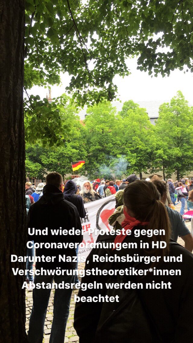 RatzReininghaus's tweet photo. „Coronarebellen“ in #Heidelberg darunter Nazis und Reichsbürger https://t.co/t43FuKzmwN