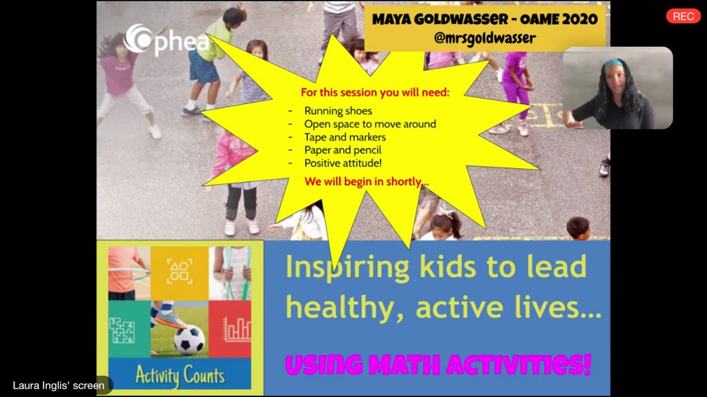 opheacanada's tweet photo. Thanks @OAMElearns @OAMEcounts for the opportunity to share #ActivityCounts at #OAME2020 & thank you @mrsgoldwasser for sharing how learning #math concepts & skills can include #physicalactivity at home & school too! https://t.co/1tLrZn1S1v https://t.co/AmyEKa51VU
