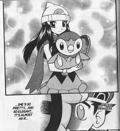 I remember reading Pokémon special and just wanting these two to hook up, like my dude got clapped so many times for her, return the boy some love girl he simps for you and can freaking cook, what more could you ask for 