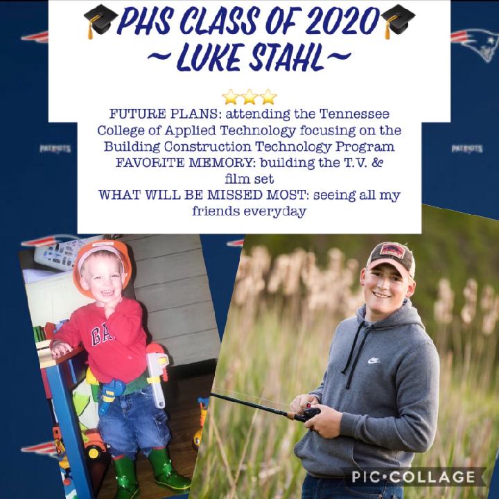 PHSTEAM2020's tweet photo. PHS Senior Spotlight! Luke Stahl https://t.co/G6UXo08LaM