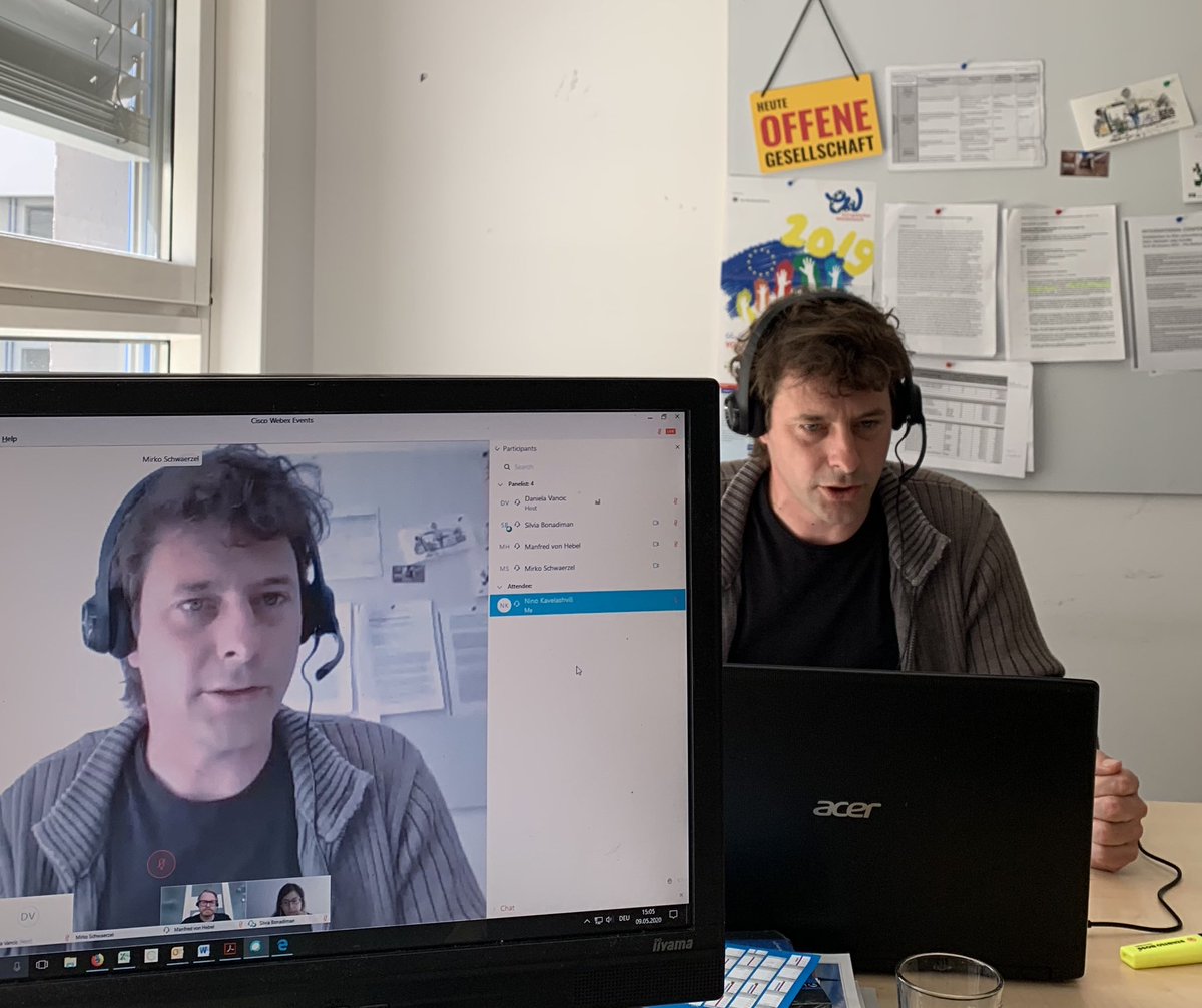 BBE_Europa's tweet photo. „Let’s take the EU funding programs more serious as an intersection between civil society and European politics.“ - @schwaerzel #CitizensTakeOverEurope Online-Session: Impact of Covid-19 on Funding Programmes for Civil Society @takeover_europe https://t.co/pKRRYH6BUA