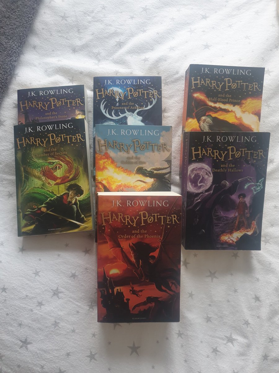 backhouse_miss's tweet photo. Day 4 of the #lockdownbookchallenge - recommended lockdown read! Harry Potter series!⚡This will deffo pass the time in lockdown!📚 I didnt used to like Harry Potter but now I'm a big fan and bought the dvds!🎬 (keep forgetting to add the photos) @_tarasteaching @IsobelPotter94 https://t.co/Ik85513dig