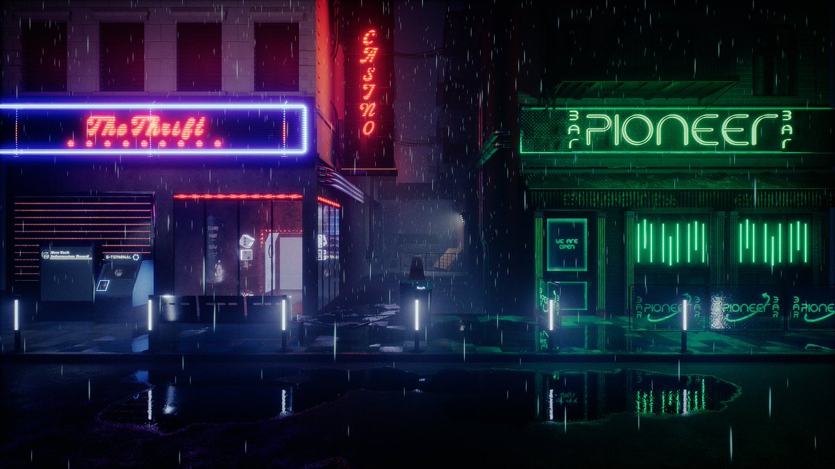 J5R16's tweet photo. @UnrealEngine @AtomicPang Still working on my @DiNustyEmpire  &amp; @exp_points_int Cyberpunk challenge scene as sadly didn't quite have it ready in time. So decided to take a little longer in improving it. #screenshotsaturday #environmentart https://t.co/tLbDl8rWTD