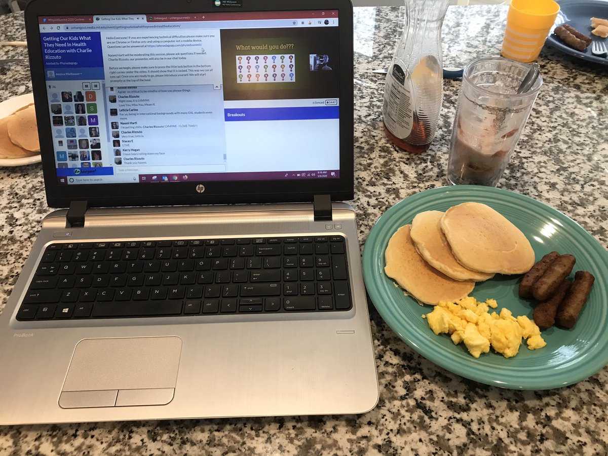 CoachMatheson's tweet photo. Great way to start my weekend! Home cooked meal, fresh smoothie, and @RizzutoEd and #PhysEdSummit! https://t.co/MdZledXrWc