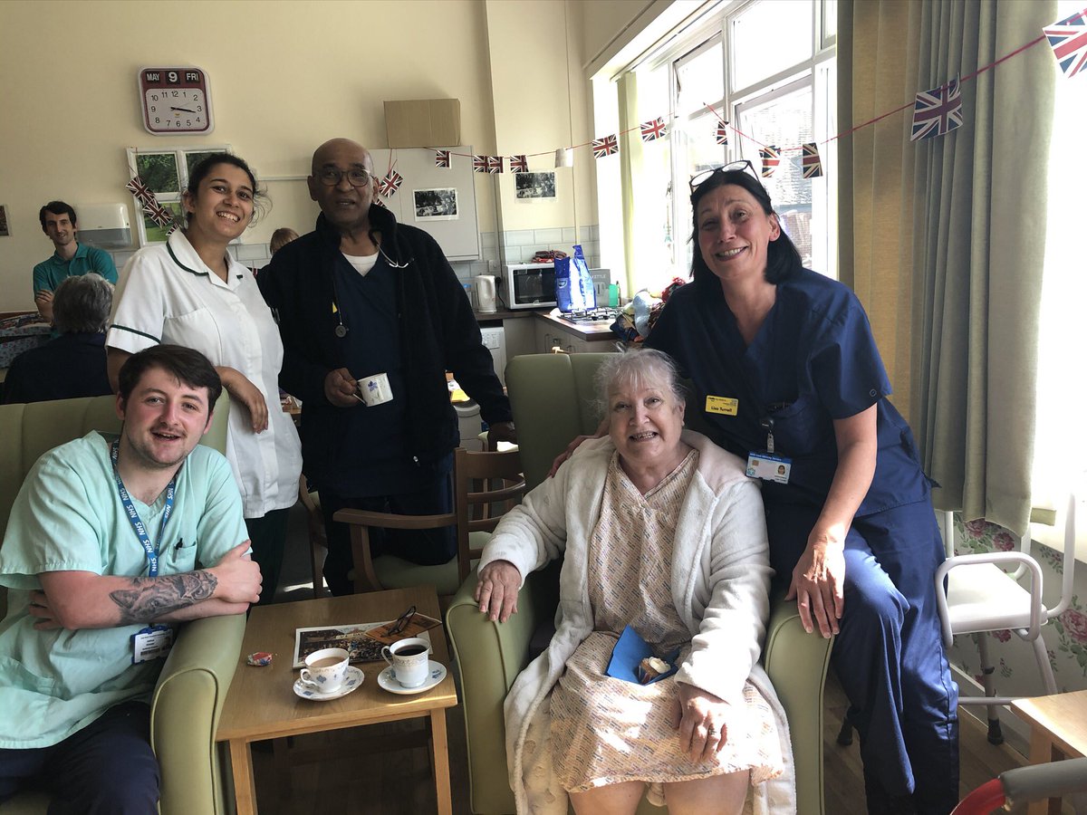 VE celebrations with tea, cakes,music and Winston Churchill’s speech on St Augustine’s ward. Brilliant afternoon organised by the ward manager and Occupational Therapists - all photos with consent <a href="/EKHUFT/">East Kent Hospitals</a> <a href="/TherapiesEKHUFT/">EKHUFT Therapies</a> <a href="/SusanAcott/">Susan Acott</a>  <a href="/HallRshall5/">Sally Hall</a> <a href="/Fairclo1Siobhan/">Siobhan Fairclough</a> <a href="/ClareJHardwick/">Clare Hardwick</a>