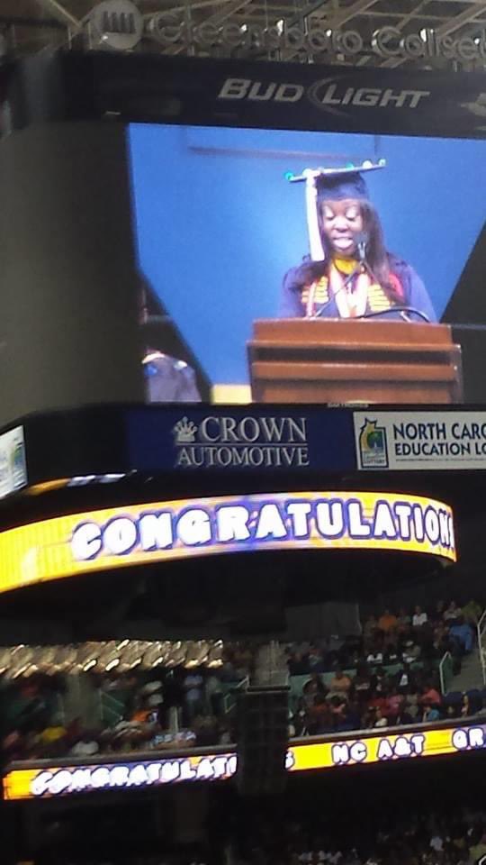 SweetBrownSugar's tweet photo. @StayGoldenBliss Wow. 5 years already? I’m so thankful for North Carolina A&T. So many other universities told me no. But @ncatsuaggies told me YES. #NCAT15 https://t.co/Tqu2FvtPdy
