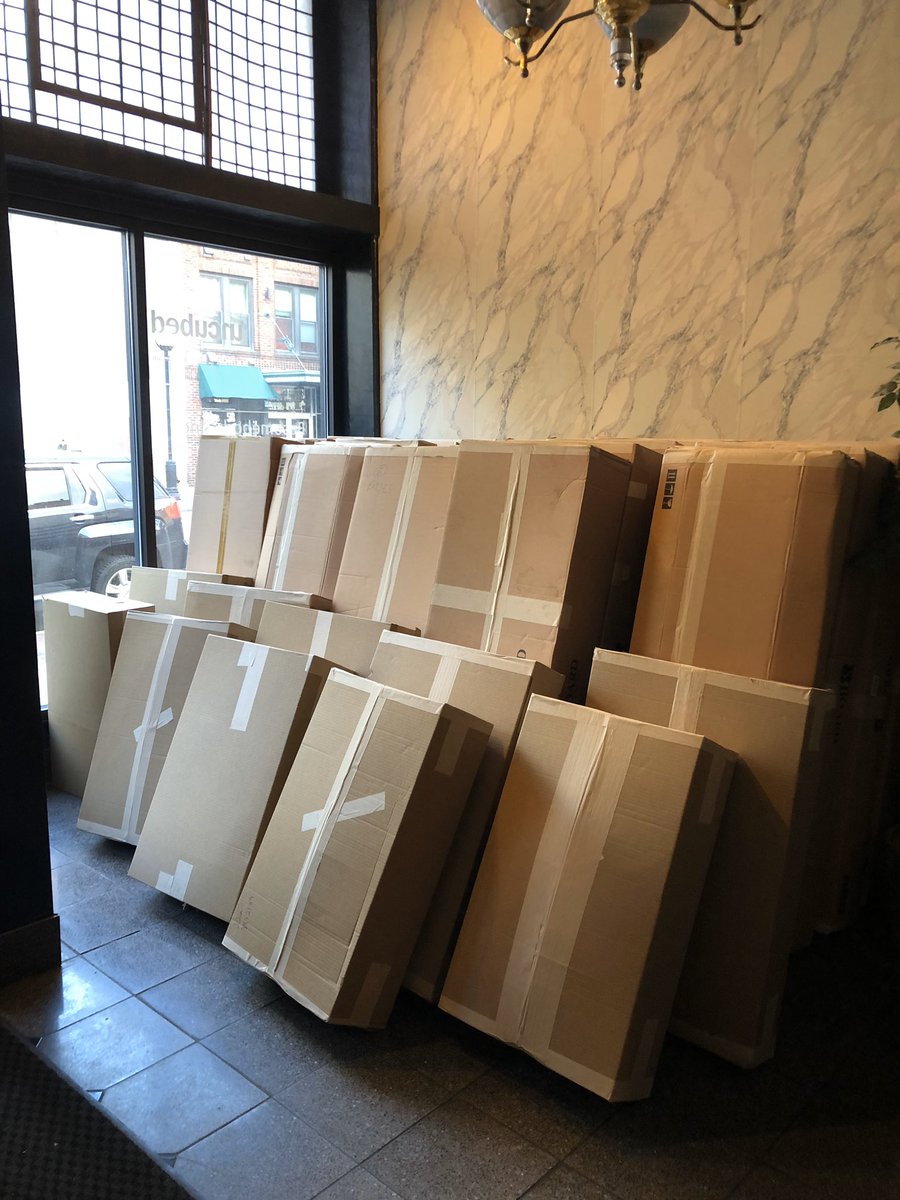 Kash_Shaikh's tweet photo. Each “row” is a signage package for @Kroger_Health COVID Testing Sites. 

Two shipped out already and 5 more going out by noon. Headed across the country, from Washington to Arizona to Texas to Indiana to North Carolina! 

Next week, the team will have 24 active testing sites. 🙏🏼 https://t.co/MaexDw3tX0