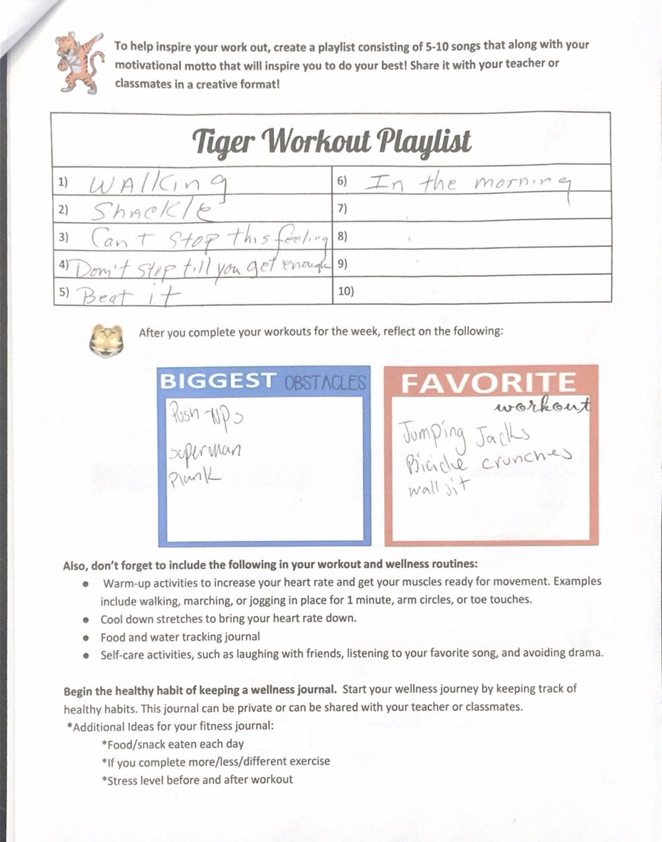 OscarSmithMS's tweet photo. Keep moving and keep sweating Tigers! We can’t wait to see your Tiger Trainingcamp plans and #flappybirdchallenges https://t.co/dKtJSfNwA5