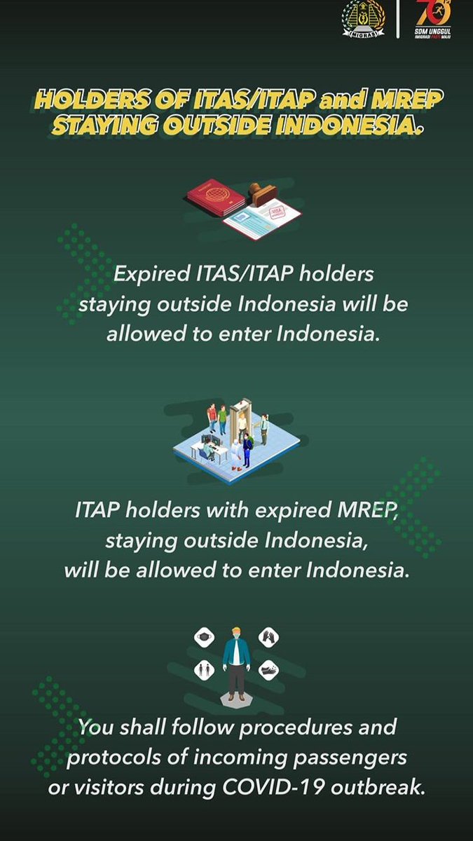 kanim_singaraja's tweet photo. Holders of Temporary/Permanent Stay Permit (ITAS/ITAP) and Mutliple Re-entry Permits (MREP) traveling overseas, please read the following updates!
Repost : @ditjen_imigrasi
#IndonesiaImmigration
#reentrypermit https://t.co/MYVLDQIhJv