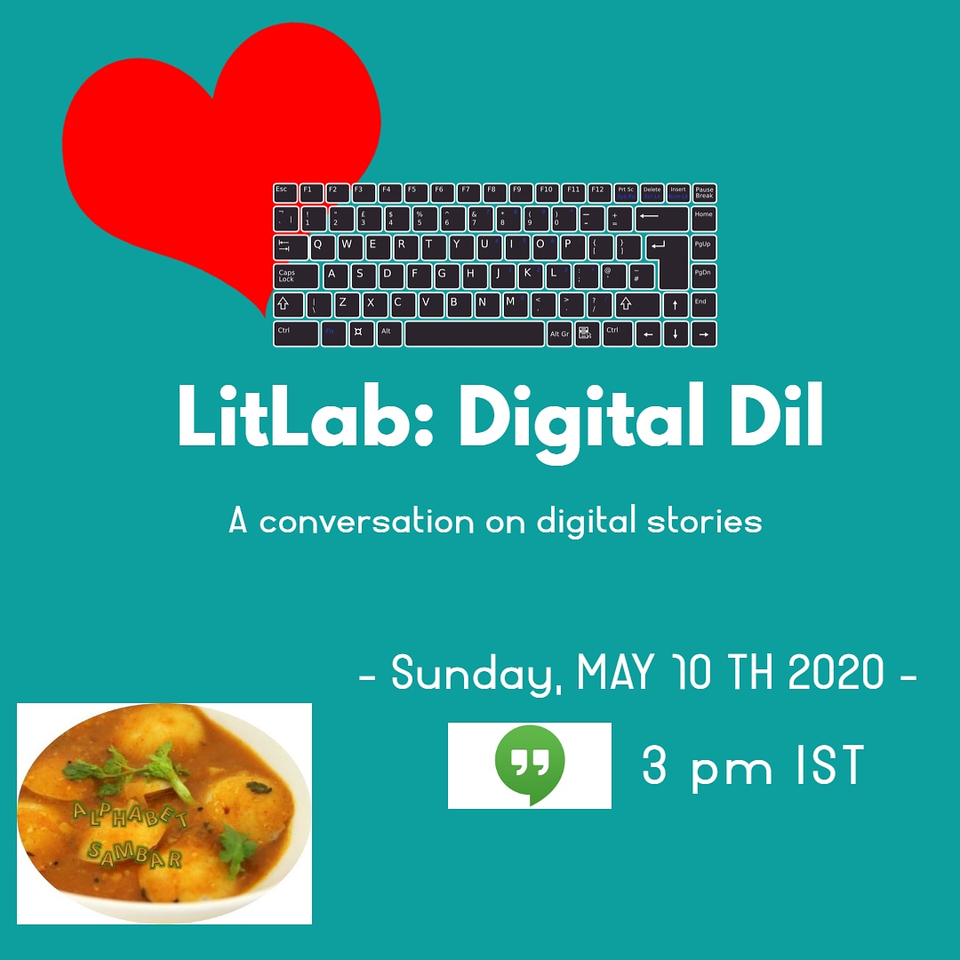 AlphabetSambar's tweet photo. DIGITAL DIL! 

We've found identity, tribe and life lessons via keyboards, keypads &amp; toggles. Tomorrow we explore the digital epistolary format of shaping narratives using only blogs, social content, emails &amp; other e-comms. 

3PM IST on Google Hangouts. https://t.co/djfvzFlIb8