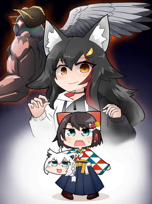 黒幕はみおーん 
#みおーん絵  #プロテインザスバル #絵フブキ 