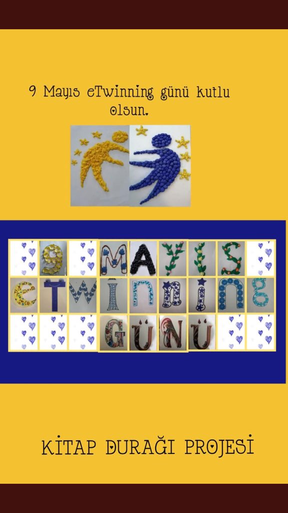 Okulumuzun da ortak olduğu Kitap Durağı eTwinning projemizin ortak çalışması 9 Mayıs eTwinning günü <a href="/turangore/">Turan GÖRE</a> <a href="/MusMilliEgitim1/">Muş İl Millî Eğitim Müdürlüğü</a> <a href="/TCMusValiligi/">T.C. Muş Valiliği</a> <a href="/EtwinningMus/">Muş_eTwinning</a> <a href="/tretwinning/">eTwinning Türkiye</a>
