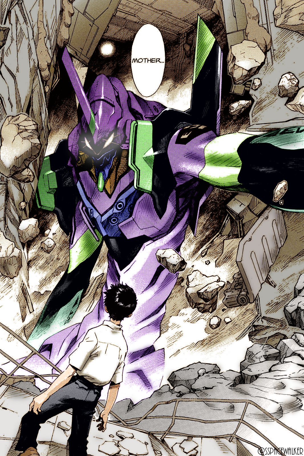 Lexa Eva 01 Follow Me On Instagram For More Colored Manga Panels Sspacewalker Evangelion