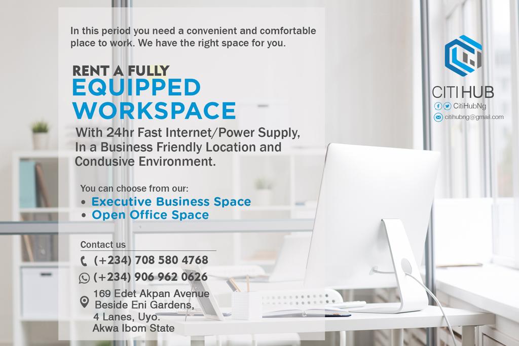 citihubng's tweet photo. In this period, you need a clean, convenient space for business. We have just the right space for you! https://t.co/xCyz6UjliO