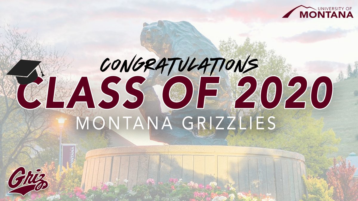 UMGRIZZLIES's tweet photo. Once a Griz, always a Griz.  🎓🐻

Congratulations to the Class of 2020!

#GoGriz #UpWithMontana #GrizGrads2020 https://t.co/iSrgqCYonZ