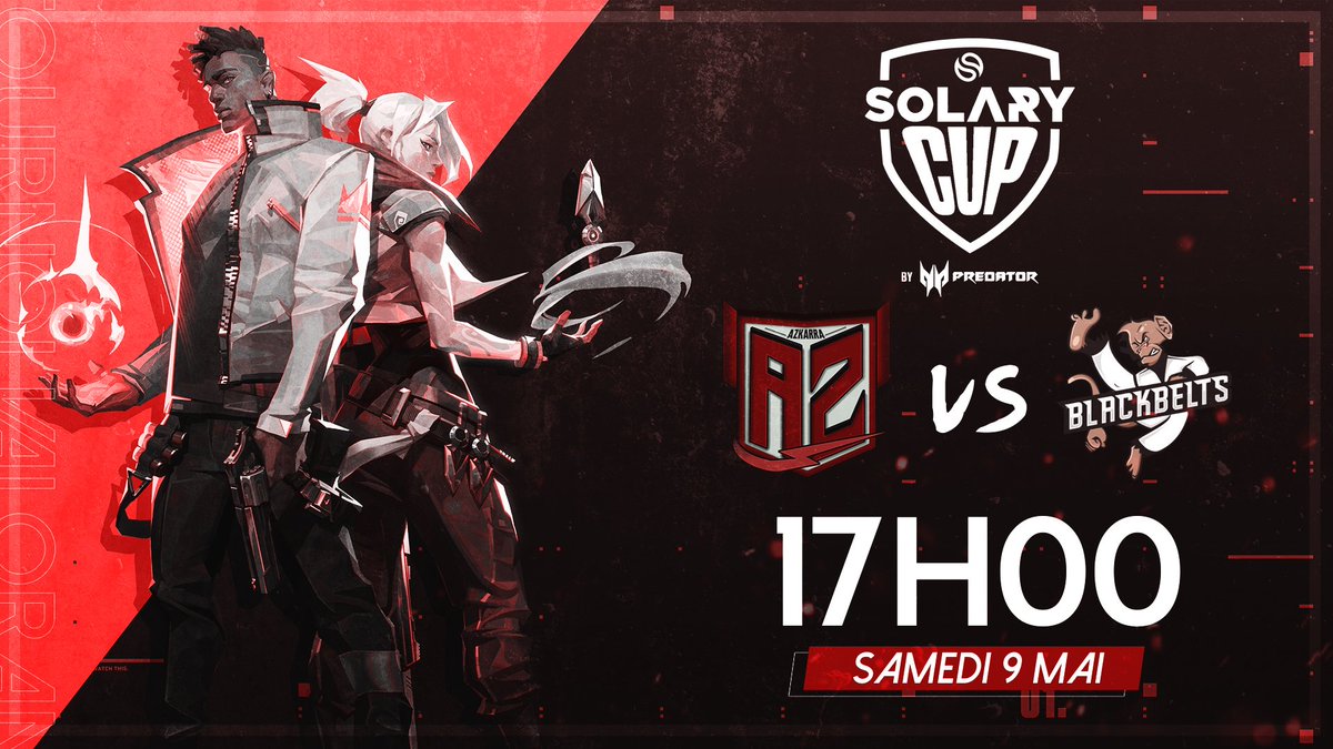 TAzkarra's tweet photo. La #TeamAzkarra Black jouera sa demi-finale de la #SolaryCUP face à @blackbeltsgg dès 17H !
Vous pourrez suivre le match sur notre chaîne Twitch.
➡ https://t.co/1yw9xTq2XI
N'hésitez pas à venir nous soutenir ! https://t.co/rwPe2WzqGn