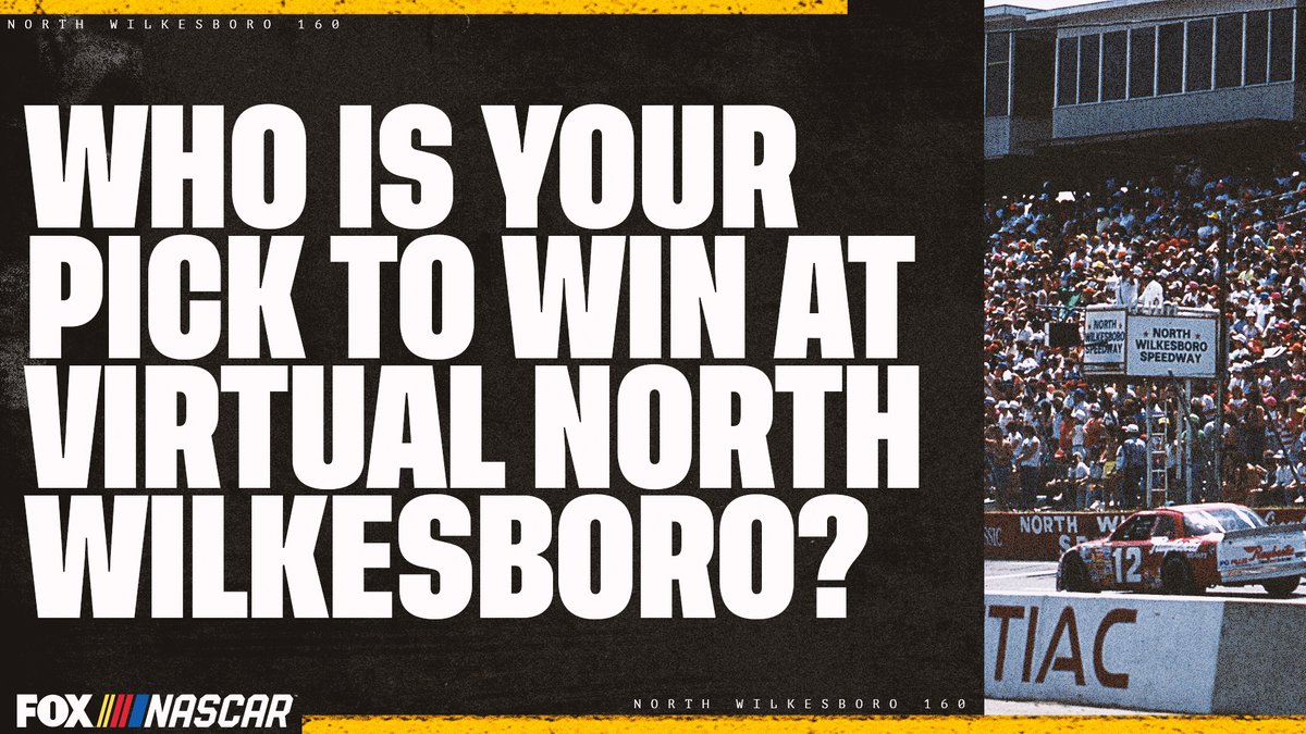 NASCARONFOX's tweet photo. Who's your pick to win at virtual North Wilkesboro??

#ProInvitationalSeries | @iRacing https://t.co/lV9BB9NGyR