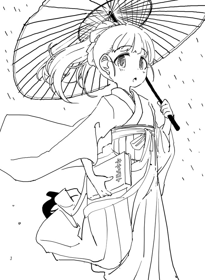 絶対に福山舞ちゃんは袴女学生スタイルが似合うという強い意志の絵です 