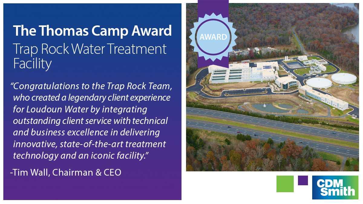 CDMSmith's tweet photo. Congratulations to the team that delivered the Trap Rock Water Treatment Facility project, which won the 2019 Thomas Camp Award! Learn more about this award and the winning project: https://t.co/Nb9PlGTt9J #DrivenToSolve #Excellence #Teamwork https://t.co/ypPQceUpDK