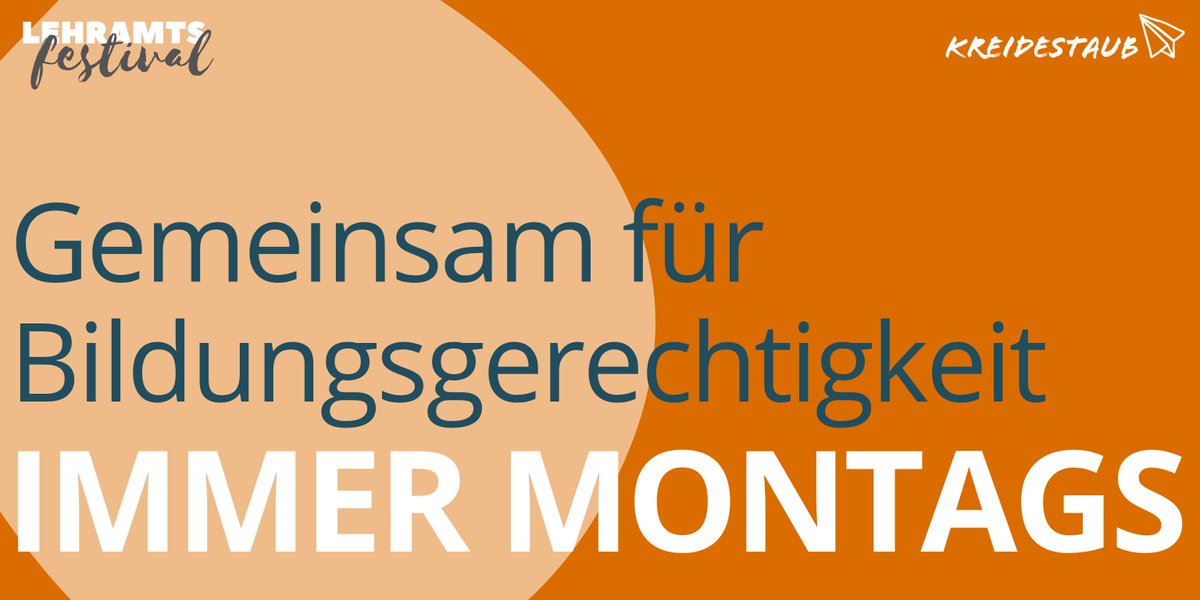 _kreidestaub's tweet photo. #gemeinsamfürbildungsgerechtigkeit
Das #lehramtsfestival wäre gerade in vollem Gange. Jetzt ist alles anders & das Festival muss warten.
Doch Bildungsungerechtigkeiten warten nicht, bestehen & werden verstärkt.
Deshalb wollen wir uns dem Thema annehmen.
Ab sofort: #immermontags! https://t.co/yCfDRpgwGT