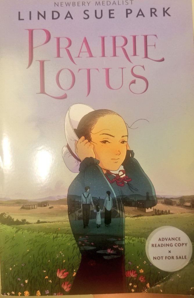 Day 9 of  #APAHM   reads: PRAIRIE LOTUS by  @LindaSuePark. I devoured the Little House books growing up and always wanted to live the prairie life. Park brings that wish to life with Hanna, a half Asian girl wanting to fit in a small town in 1880s America.  https://libcat.arlingtonva.us/GroupedWork/f07007ad-7bab-2afc-a571-7da1c22c0bf3/Home?searchId=1022431&recordIndex=1&page=1&searchSource=local