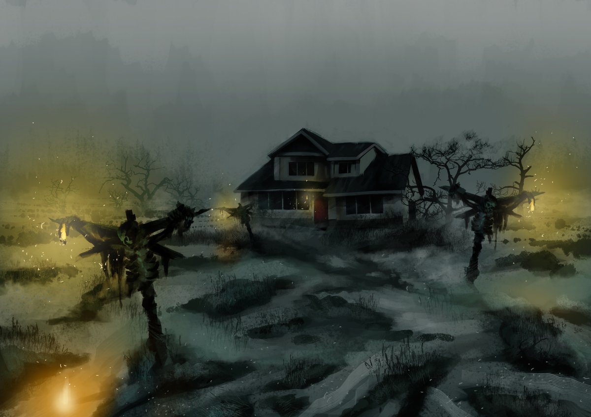 RSPGamesInc's tweet photo. Nature is not merely the green outside. It is inside, in the drive of instinct, the churn of organs, the gnaw of ravenous hunger. Within us lies a chaotic wilderness through which the soul, heavy with the grief of being, must find its way home.

#ScreenshotSaturday #conceptart https://t.co/pFGCgLHhaM
