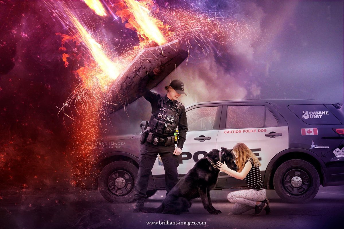 Read how Stratford photographer Maaike Roosendaal is honouring our front line workers through a photo series which includes Canine Unit Const. Jaclyn Lange and her police dog, Jack. Tavistock Gazette available at tavistock.on.ca  <a href="/tavigazette/">Tavistock Gazette</a> @brilliantimagescanada