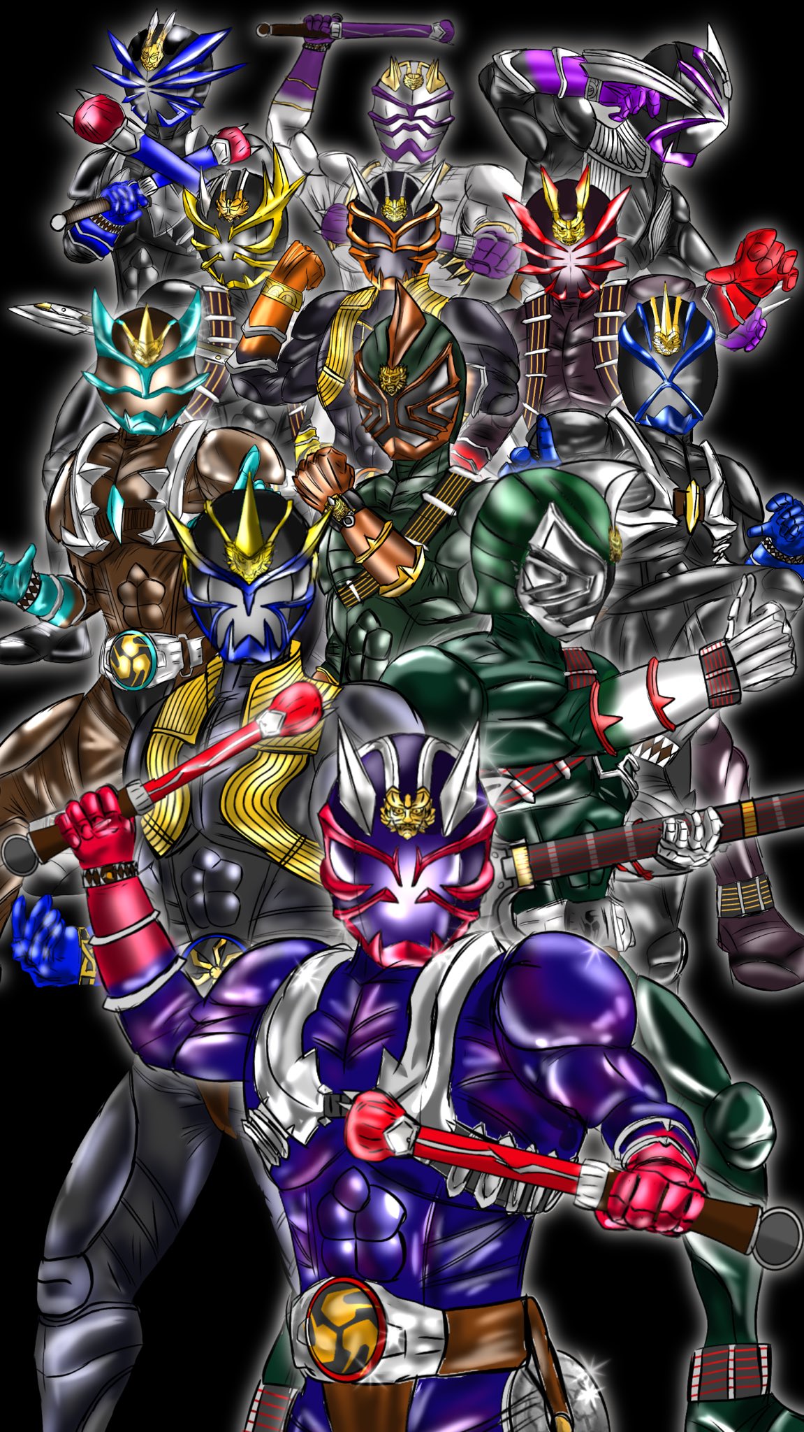 Poziki No Twitter 仮面ライダー響鬼 関東11鬼 京介 遂に全員集合 遂にといっても描き始めたの月曜だからそれほど感動がないのが残念 明日は歌舞鬼さんたちを描きます スマホお絵かき初心者の割にはがんばったと思います Poziki No Twitter 仮面ライダー響鬼 関東11鬼 京介 遂に全員集合 遂にといっても描き始めたの月曜だからそれほど感動がないのが残念 明日は歌舞鬼さんたちを描きます スマホお絵かき初心者の割にはがんばったと思います