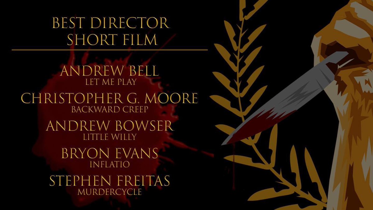 Thanks to the <a href="/CrimsonScreen/">Crimson Screen Horror Film Fest</a> Horror Film Festival for nominating our director Christopher G. Moore (<a href="/ILikeFilms/">Christopher G. Moore</a>) for Best Director Short Film for his work on <a href="/BackwardCreep/">BackwardCreep</a>! We’re truly honored for the nom that spotlights all his hard work on the film.