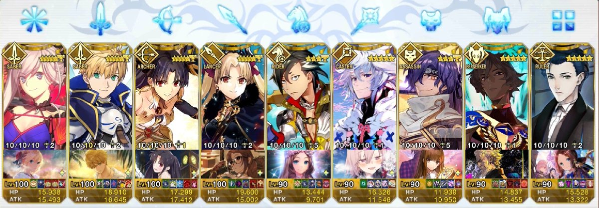 Sey Fgo Fgo 10 Slots In Friend List I Want Only Support Lists With Ce Tea Time In Caster Ce Bella Lisa In Rider Servants Are Level Max