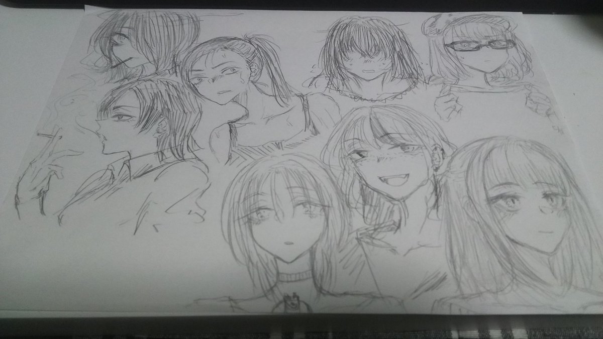 好みな顔の女いっぱい描いたから見て 